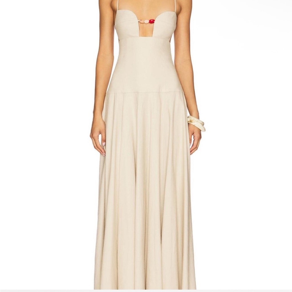 Elegant Cream Maxi Dress